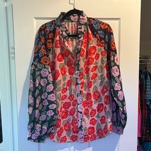 Floral Button-Up Blouse